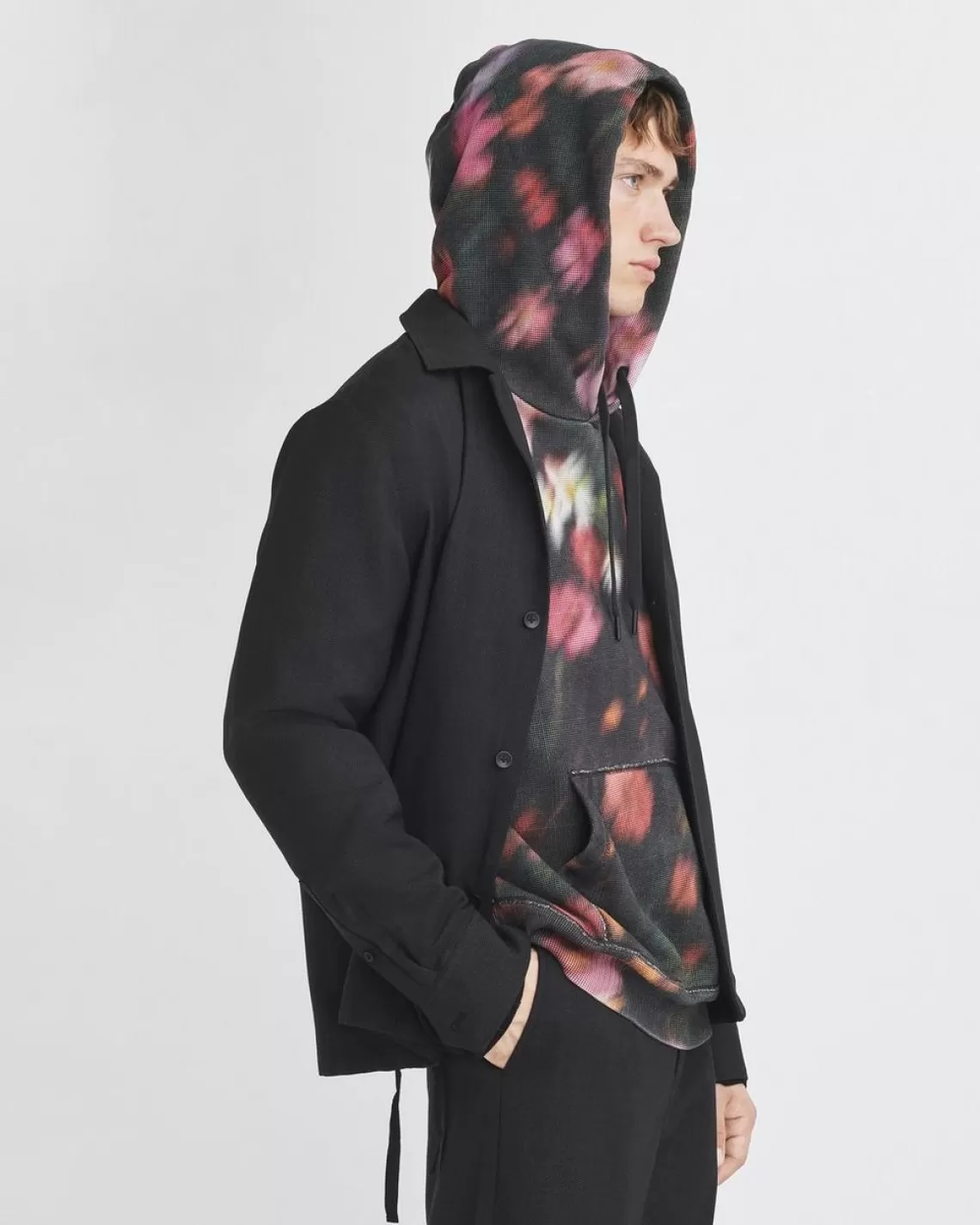 Rag & Bone Allover Print Cotton Hoodie | Sweatshirts