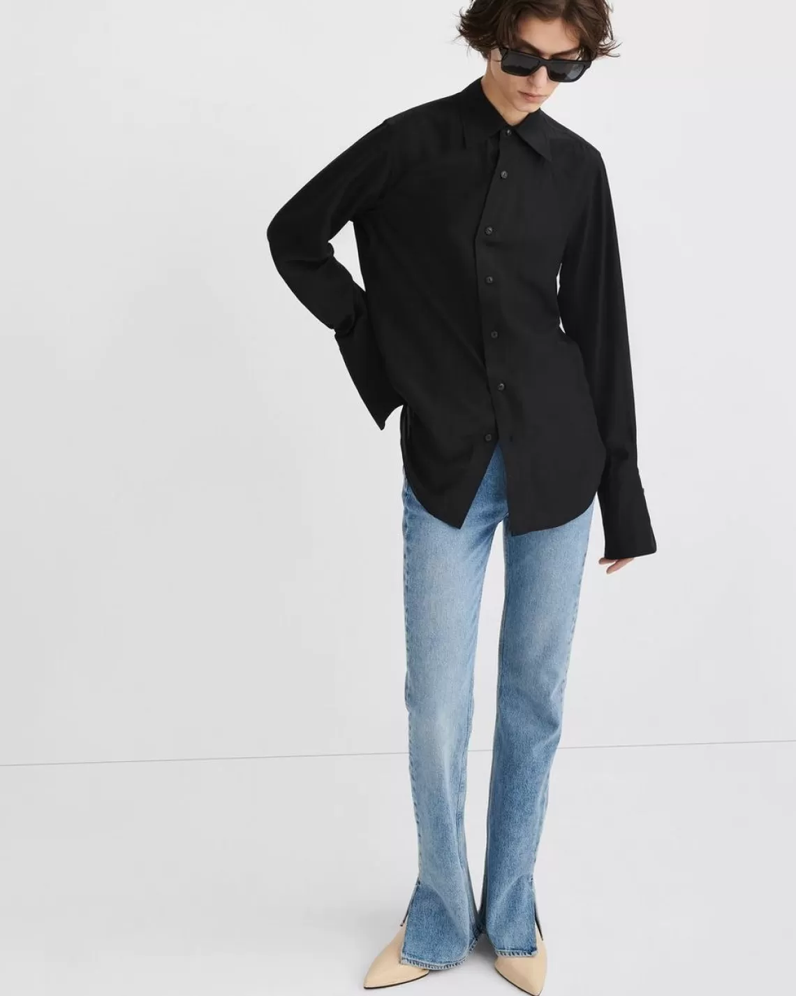 Rag & Bone Delphine Silk Shirt | Tops