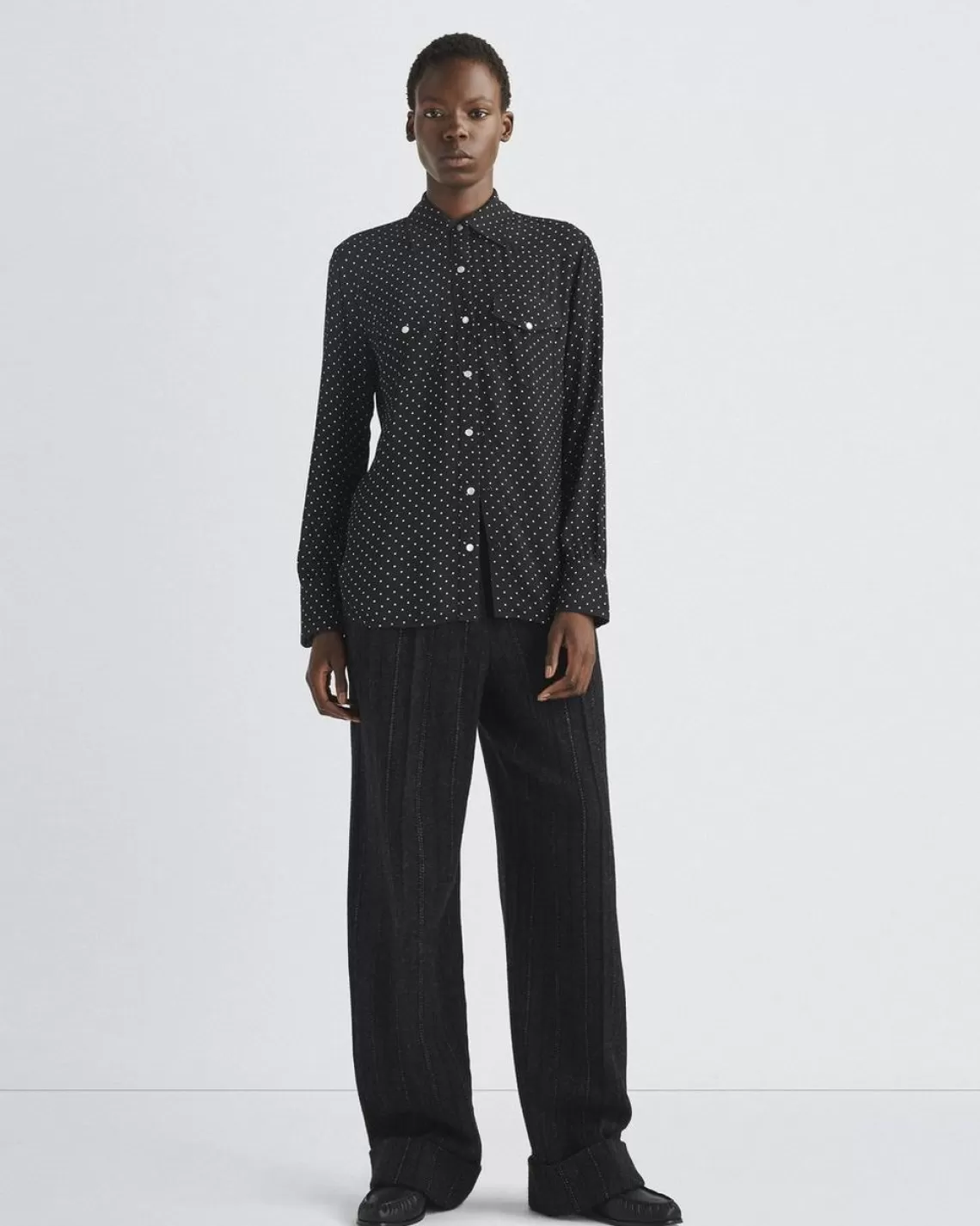 Rag & Bone Farren Crepe Shirt | Tops