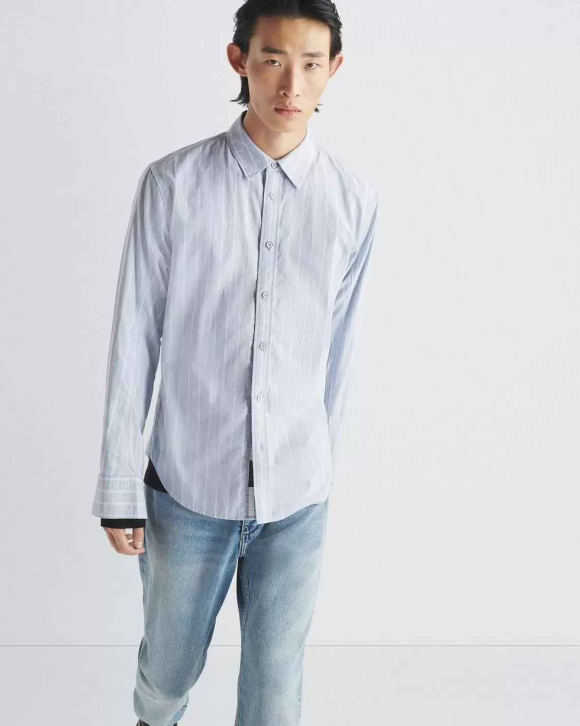 Rag & Bone Fit 2 Engineered Cotton Stripe Oxford Shirt | Shirts