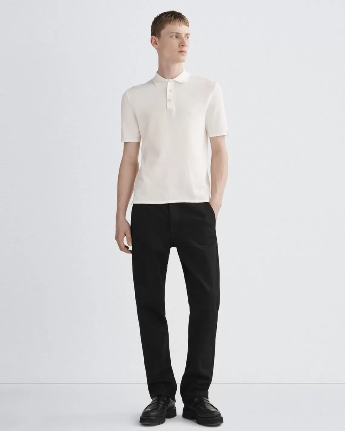 Rag & Bone Harvey Cotton Knit Short Sleeve Polo | Polos