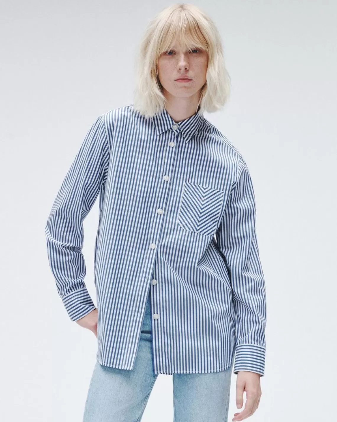 Rag & Bone Maxine Cotton Poplin Stripe Shirt | Tops