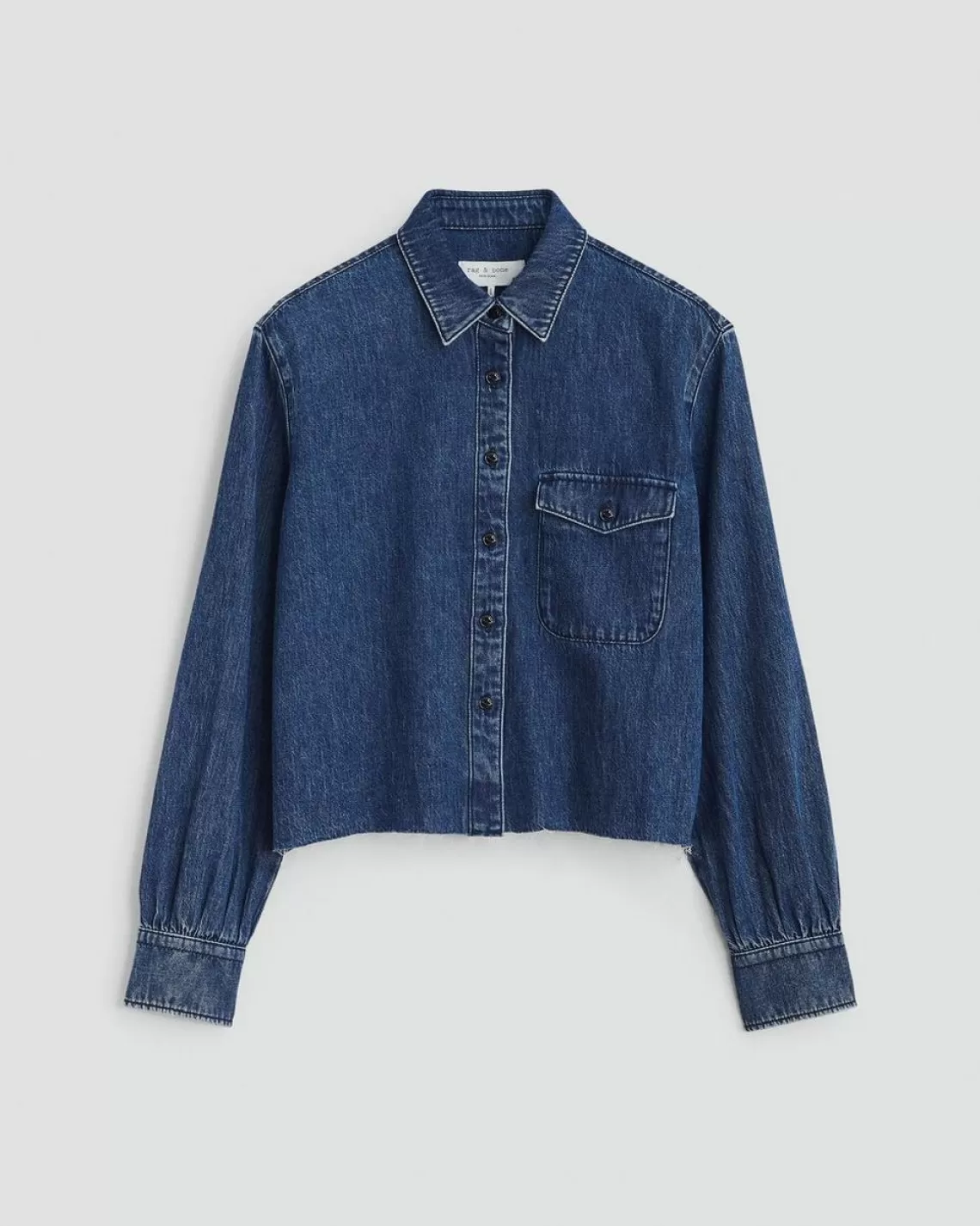 Rag & Bone Maxine Cropped Denim Shirt | Tops