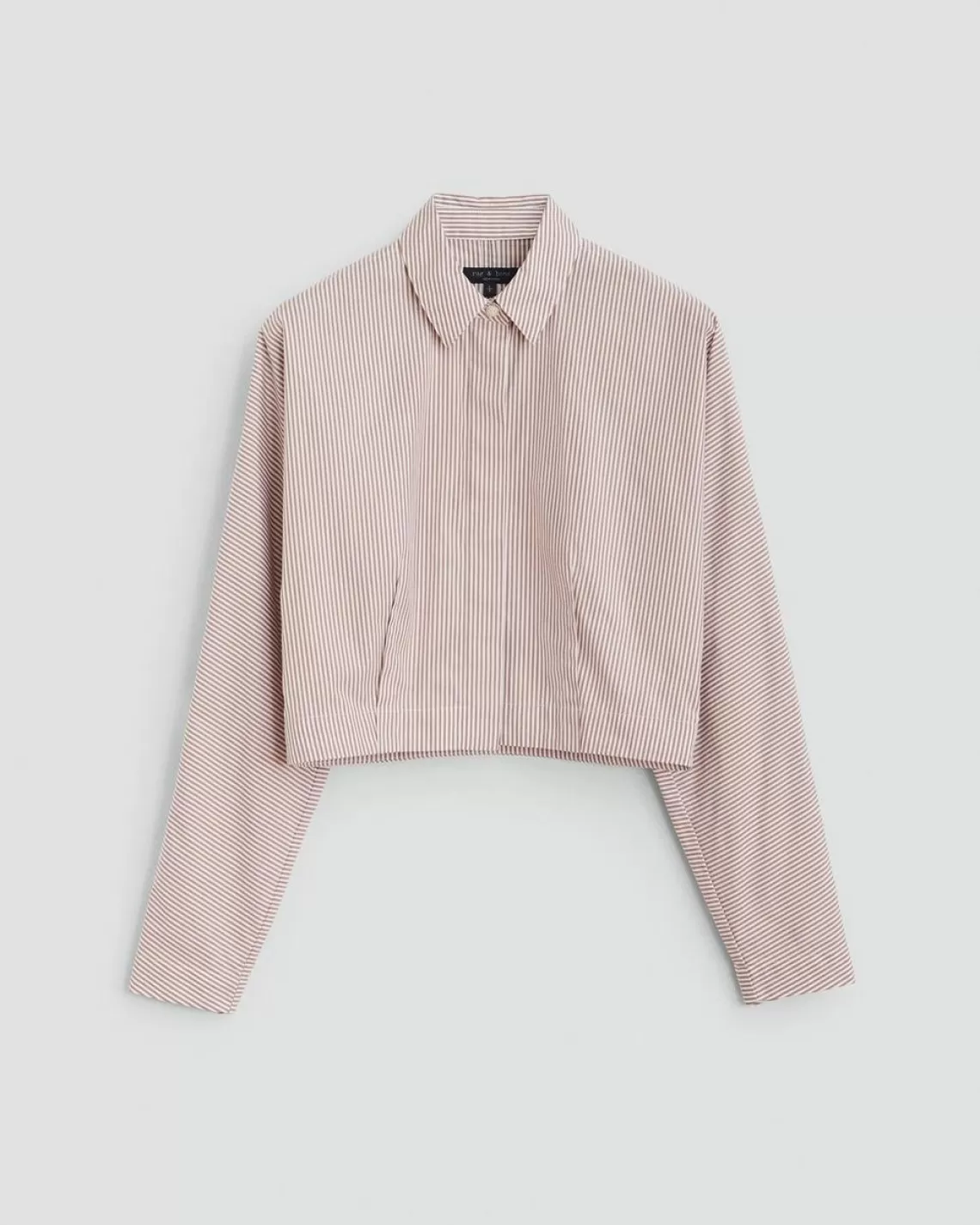 Rag & Bone Morgan Cropped Cotton Poplin Shirt | Tops