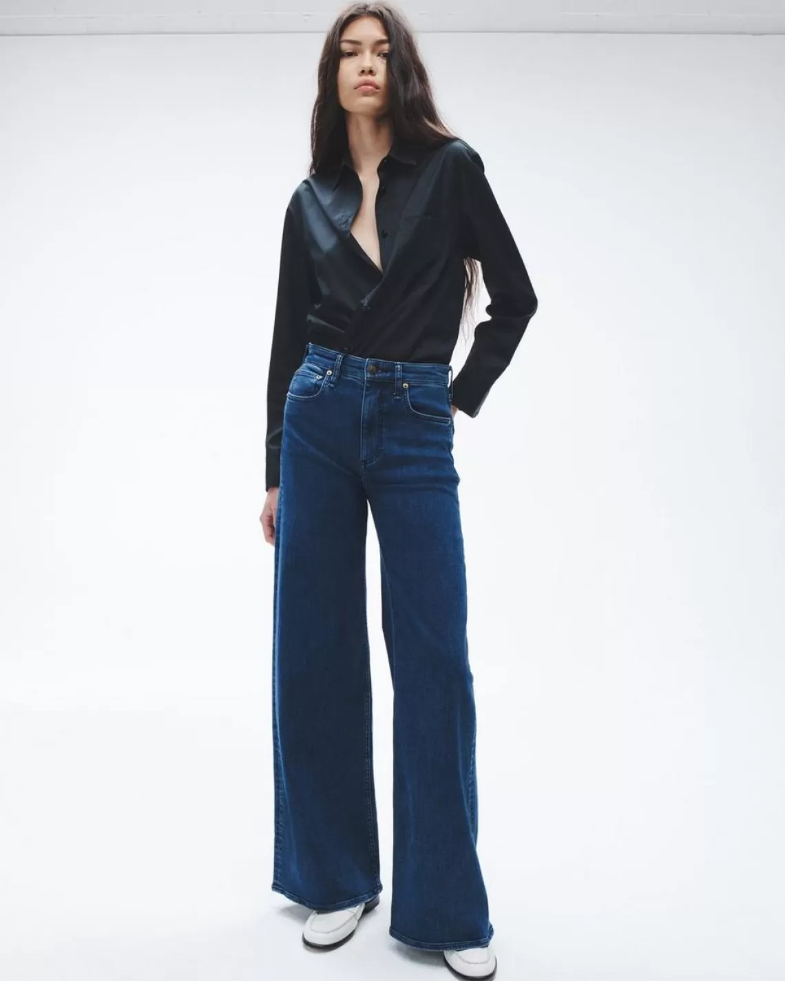 Rag & Bone Sofie Full Length Wide-Leg - | Wide Leg | Jeans