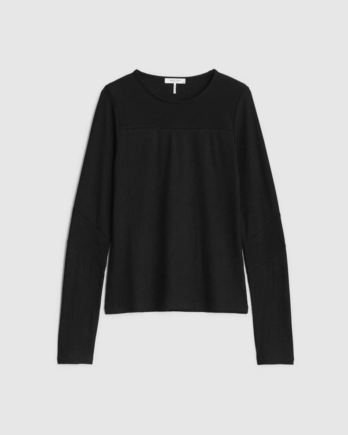 Rag & Bone The Knit Rib Paneled Crew | T-Shirts