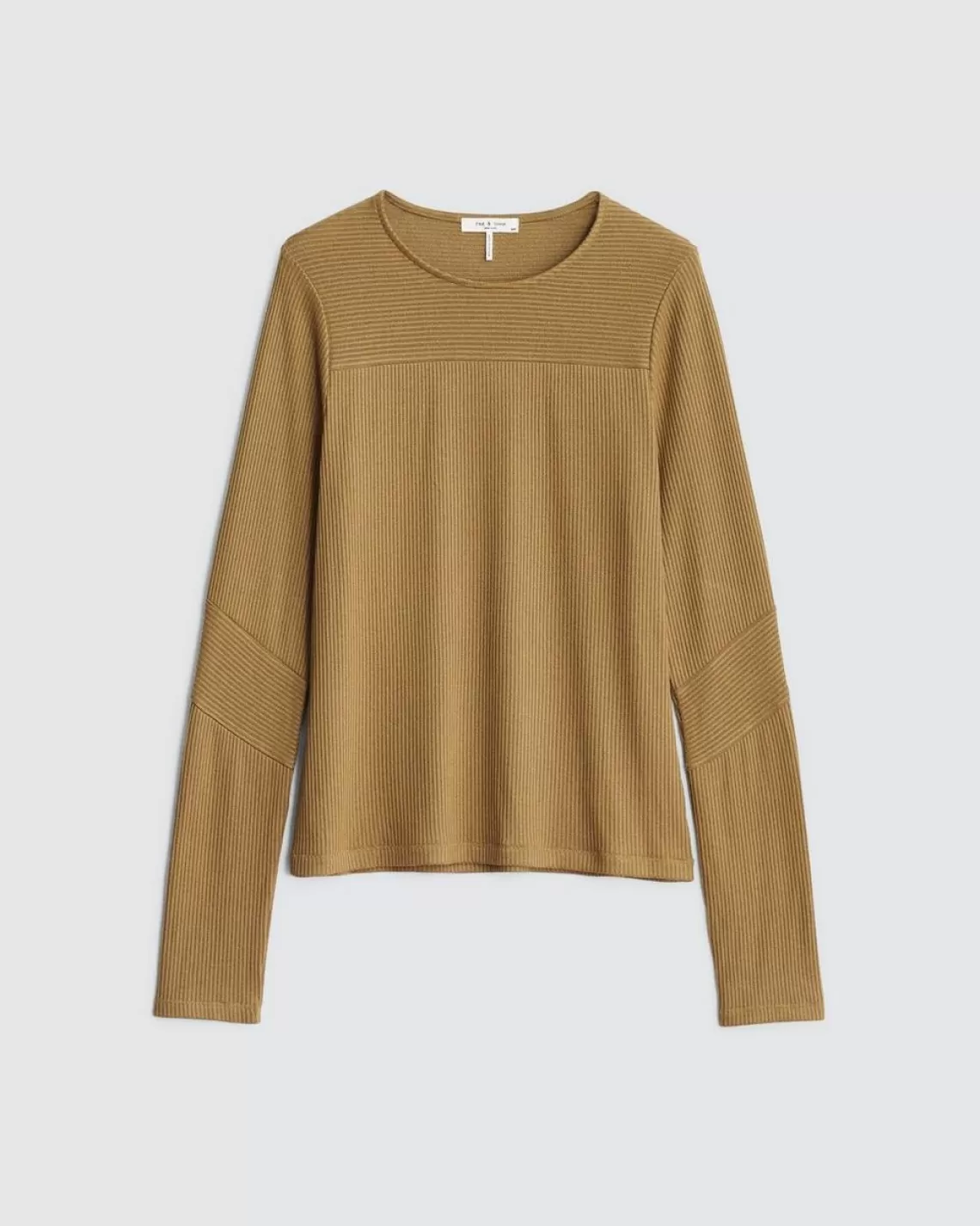 Rag & Bone The Knit Rib Paneled Crew | T-Shirts