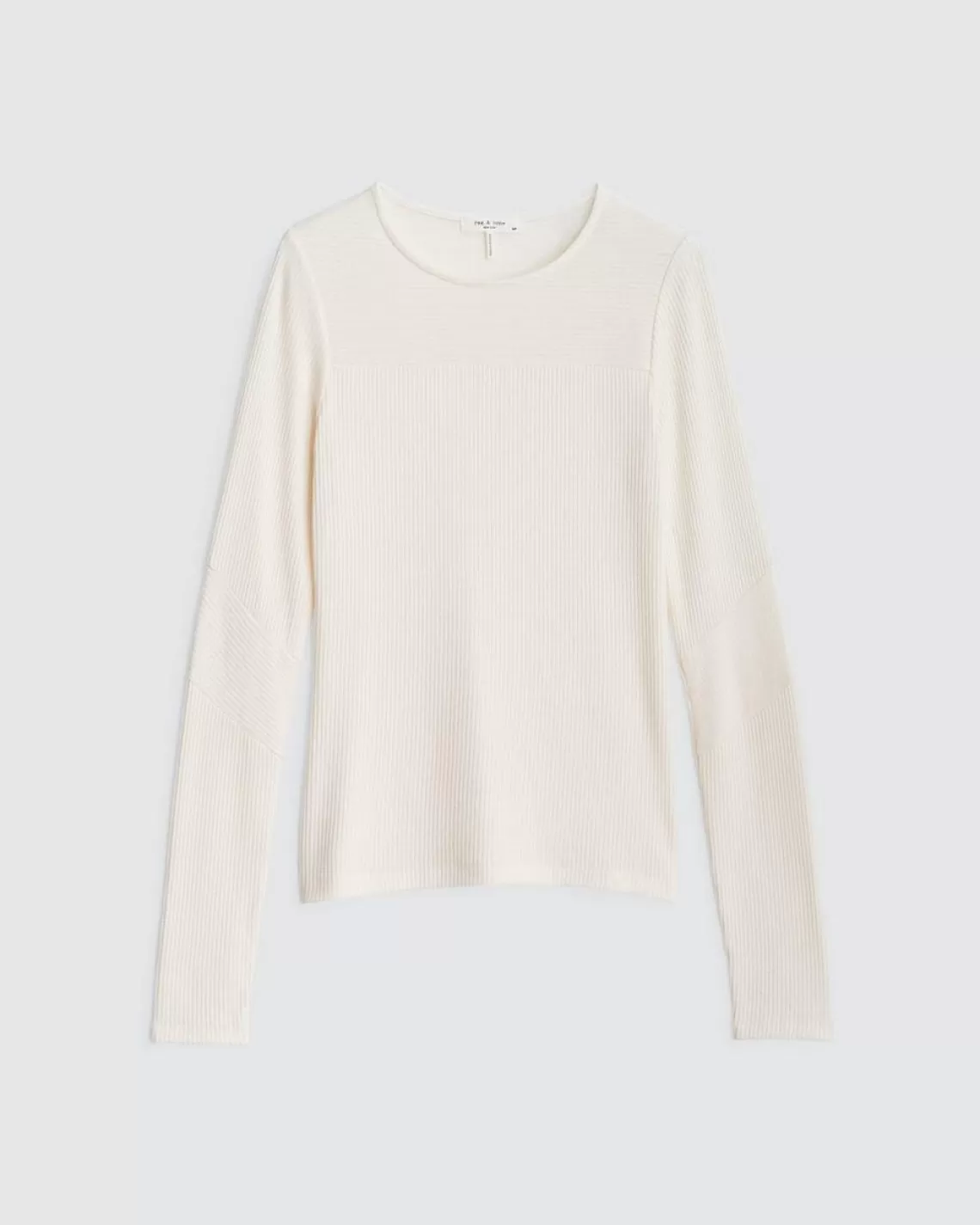 Rag & Bone The Knit Rib Paneled Crew | T-Shirts