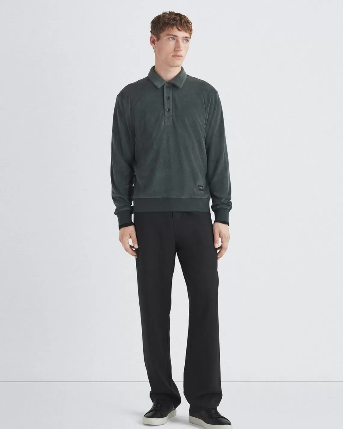 Rag & Bone Toweling Long Sleeve Polo | Polos | T-Shirts