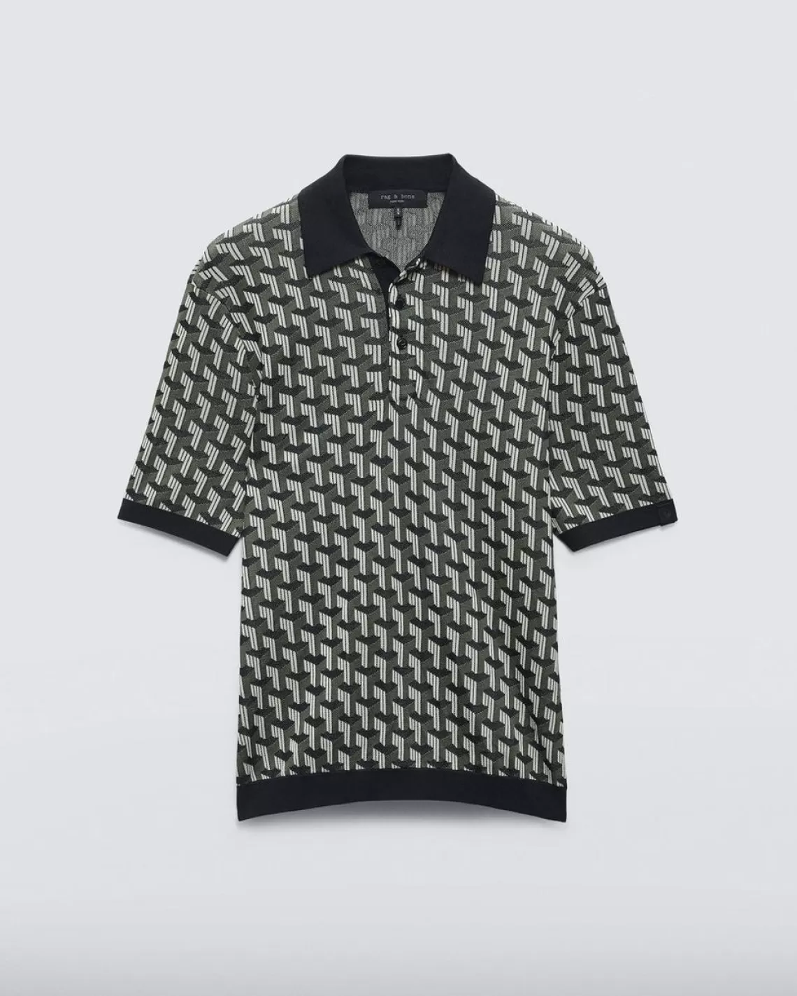 Rag & Bone Vaughn Viscose Short Sleeve Polo | Polos